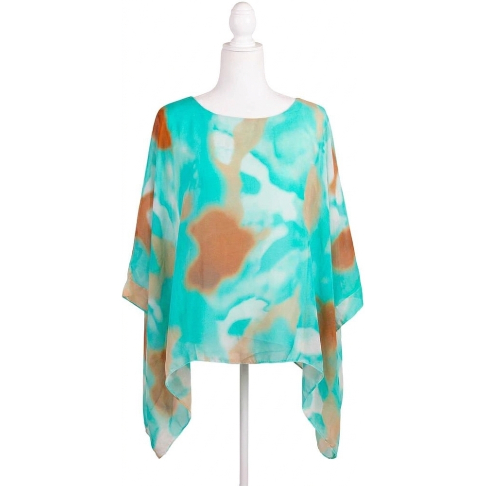 NEW GIGI MODA seta aura print kaftan in mint